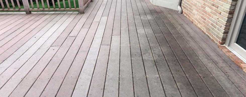 A stained deck