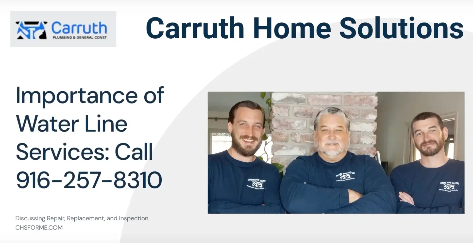 The Carruth Team's water line services